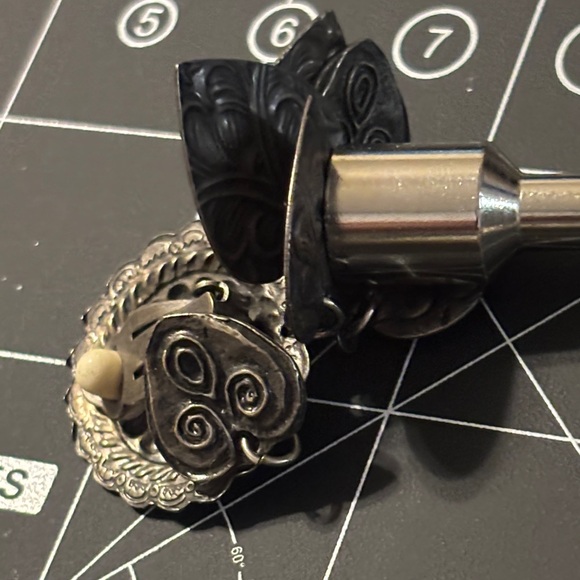 Heart Concho Waterfall Cha Cha Earrings Pressed Hearts - Picture 7 of 12